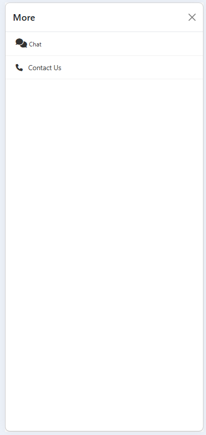 mobile menu more