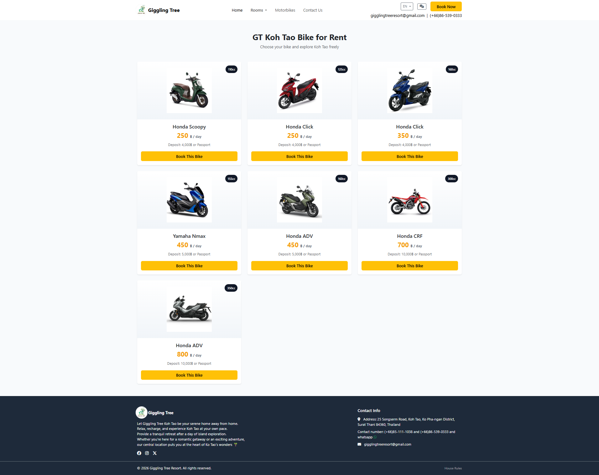 หน้า Motorbike list