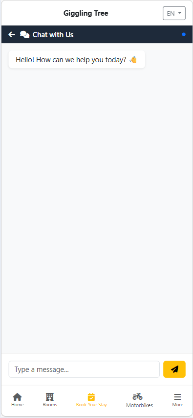 mobile chat view